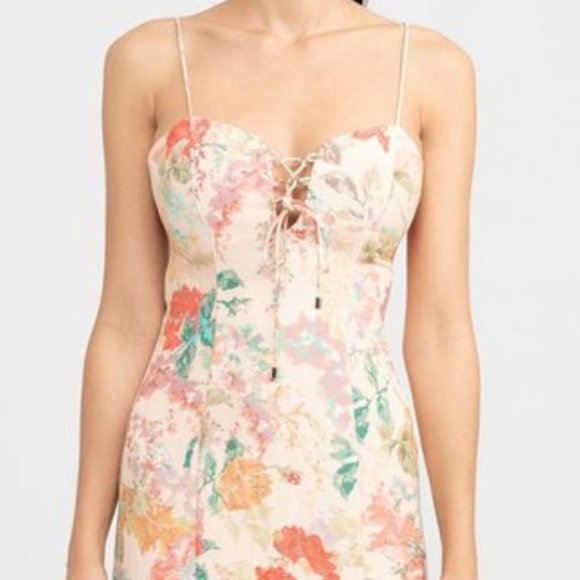 Significant Other Salvador Floral Linen-Blend Midi - Size 4 - Picture 2 of 8